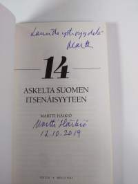 14 askelta Suomen itsenäisyyteen (signeerattu)