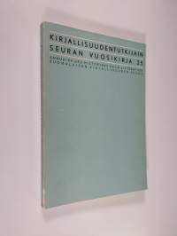Kirjallisuudentutkijain seuran vuosikirja 25 : juhlakirja Väinö Kaukosen täyttäessä 60 vuotta 18.3.1971