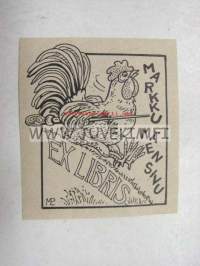Ex Libris Markku Mäensivu -kirjanomistajamerkki