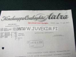 Konekauppa Osakeyhtiö Aatra Tampere 11.1.1922