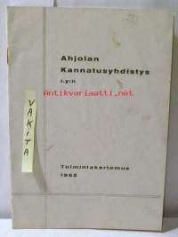 ahjolan kannatusyhdistys   toimintakertomus