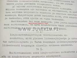 Turun kaupungin liikennelaitos Ohjeita ja järjestysmääräyksiä liikenneosaston henkilökunnalle 1953