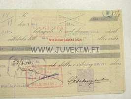 A. Granberg 15.8.1914 -vekselilomake
