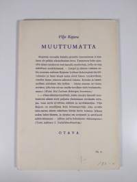 Muuttumatta : runoja