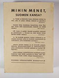 Mihin menet Suomen kansa?