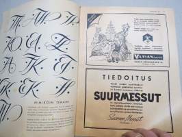 Kotiliesi 1941 nr 17, syyskuu I, 1.9.1941, Kansikuvitus Martta Wendelin, Kodit ja suuri aika, Yhteisvoimin avuttomien avuksi, Työtytöt, Vihannestalkoot, Kalaa, ym.