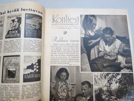Kotiliesi 1941 nr 17, syyskuu I, 1.9.1941, Kansikuvitus Martta Wendelin, Kodit ja suuri aika, Yhteisvoimin avuttomien avuksi, Työtytöt, Vihannestalkoot, Kalaa, ym.