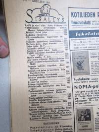 Kotiliesi 1941 nr 17, syyskuu I, 1.9.1941, Kansikuvitus Martta Wendelin, Kodit ja suuri aika, Yhteisvoimin avuttomien avuksi, Työtytöt, Vihannestalkoot, Kalaa, ym.