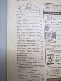 Kotiliesi joulu 1950 nr 19, 1.10.1950, SOK Johanna-kahvi, Perheenemännän työsuunnittelu, Fanny Uotila - Ilmajoki Korven tila, Sänky selän mukaan, Kudonnaisia, ym.