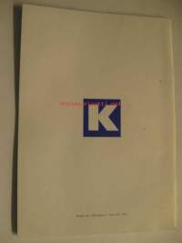 Näyttelytuulia K-kaupasta 1970  -tuoteluettelo