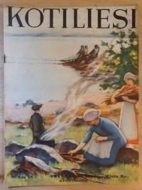 Kotiliesi N:o 18 Syyskuu II 1933. Kansikuva Rudolf Koivu: Syysnuotan veto