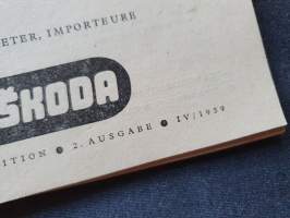 ŠKODA - SERVICE. List of general representatives, distributors and dealers 1959.