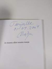 Ja maasta alkoi nousta runoja (signeerattu)
