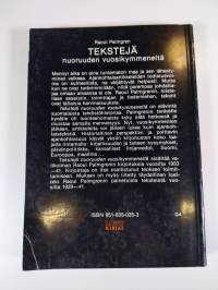 Tekstejä nuoruuden vuosikymmeneltä