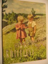 Kotiliesi 1954 nr 13-14, heinäkuu suomalainen kansannainen Edelfeltin kuvaamana, suomalaisia emäntiä: Siiri Nieminen (Janakkala), säilöntäkausi alkaa,