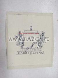 Ex Libris Harry Elving -kirjanomistajamerkki
