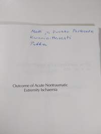 Outcome of Acute Nontraumatic Extremity Ischaemia (signeerattu)