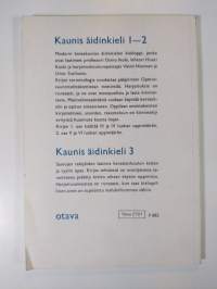 Kaunis äidinkieli, 3 - Kansakoulun kielen ja tyylin opas