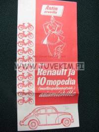 Suurarpa r.y. Voittoina Reunault ja 10 mopedia 1.10 -31.12.1955