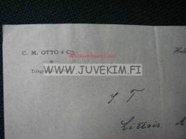 C.M. Otto &amp; Co Helsingfors/Helsinki 31.10.1908 -asiakirja