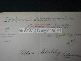 Satakunnan Kansallismielisten Kauppa-osakeyhtiö, Pori, 21.9.1908 -asiakirja