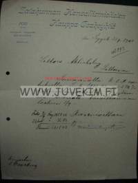 Satakunnan Kansallismielisten Kauppa-osakeyhtiö, Pori, 21.9.1908 -asiakirja