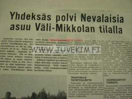Fiat nelivetotraktori tuottavaan maatalouteen -myyntiesite (Nevalainen, Juuka, Väli-Mikkolan tila; Toropainen, Kitee, Säynejärvi; Saukkonen, Liperi, R
