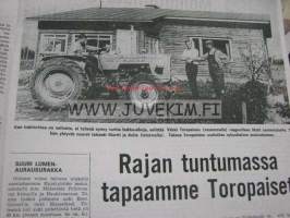 Fiat nelivetotraktori tuottavaan maatalouteen -myyntiesite (Nevalainen, Juuka, Väli-Mikkolan tila; Toropainen, Kitee, Säynejärvi; Saukkonen, Liperi, R