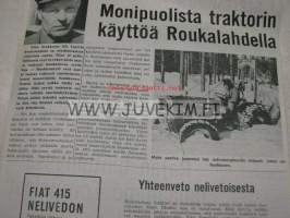 Fiat nelivetotraktori tuottavaan maatalouteen -myyntiesite (Nevalainen, Juuka, Väli-Mikkolan tila; Toropainen, Kitee, Säynejärvi; Saukkonen, Liperi, R