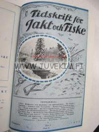 Tidskrift för Jakt och Fiske 1927 -vuosikerta sidottuna