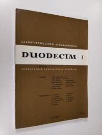 Duodecim 1/1972 : Lääketieteellinen aikakauskirja