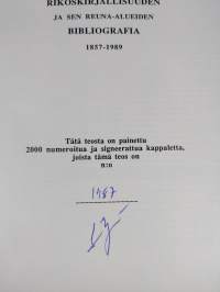 Suomenkielisen rikoskirjallisuuden ja sen reuna-alueiden bibliografia 1857-1989 (signeerattu, numeroitu)