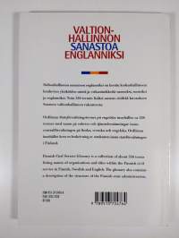Valtionhallinnon sanastoa englanniksi = Statsförvaltningstermer på engelska = Finnish civil service glossary - titles and organisations