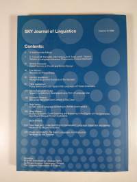 SKY journal of linguistics 12:1999 : Suomen kielitieteellisen yhdistyksen aikakauskirja=Tidskrift för den Språkvetenskapliga föreningen i Finland = Journal of the...