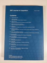 SKY journal of linguistics 13:2000 : Suomen kielitieteellisen yhdistyksen aikakauskirja=Tidskrift för den Språkvetenskapliga föreningen i Finland = Journal of the...