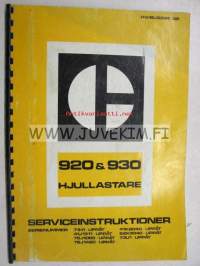 Caterpillar 920 &amp; 930 Hjullastare serviceinstruktioner -huolto-ohjeita