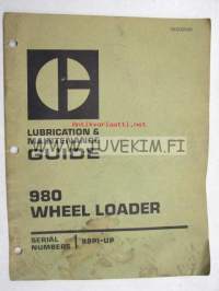 Caterpillar 980 wheel loader 89P1-up -lubrication &amp; maintenance guide -voitelu- ja huolto-ohjeita