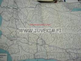 Santa Barbara County Road map (Automobile Club of southern California) -tiekartta