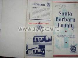 Santa Barbara County Road map (Automobile Club of southern California) -tiekartta