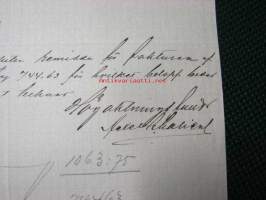 Axel Schalien Helsingfors / Helsinki 21.12.1890 -dokument, asiakirja