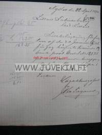 Nyslott 22.4.1890 dokument, asiakirja