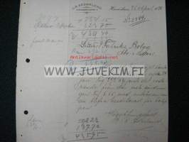 C.R.Söderlund, Hämeenlinna 226.4.1890 -dokument, asiakirja