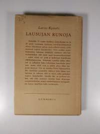 Lausujan runoja