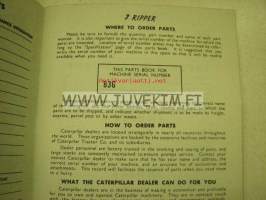 Caterpillar No. 7 Ripper parts book (serial numbers 83G1 -up) -repijä varaosaluettelo