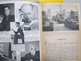 OBS! 1944 inbunden årgång -ruotsalainen ajankohtaislehti, artikkeleita monilta eri elämänalueilta, sota ja sen kulku merkittävine hahmoineen, pilapiirroksia, ym.