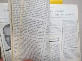 OBS! 1944 inbunden årgång -ruotsalainen ajankohtaislehti, artikkeleita monilta eri elämänalueilta, sota ja sen kulku merkittävine hahmoineen, pilapiirroksia, ym.