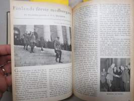 OBS! 1944 inbunden årgång -ruotsalainen ajankohtaislehti, artikkeleita monilta eri elämänalueilta, sota ja sen kulku merkittävine hahmoineen, pilapiirroksia, ym.