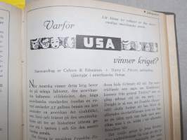 OBS! 1944 inbunden årgång -ruotsalainen ajankohtaislehti, artikkeleita monilta eri elämänalueilta, sota ja sen kulku merkittävine hahmoineen, pilapiirroksia, ym.