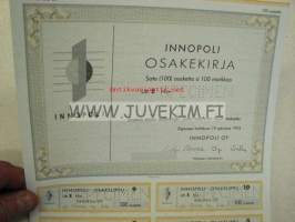 Innopoli Oy, Espoo 1993, 1 000 mk -osakekirja