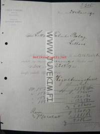 Jakob Finnilä  Wasa / Nikolaistad (Vaasa) 24.3.1890 -dokument, asiakirja